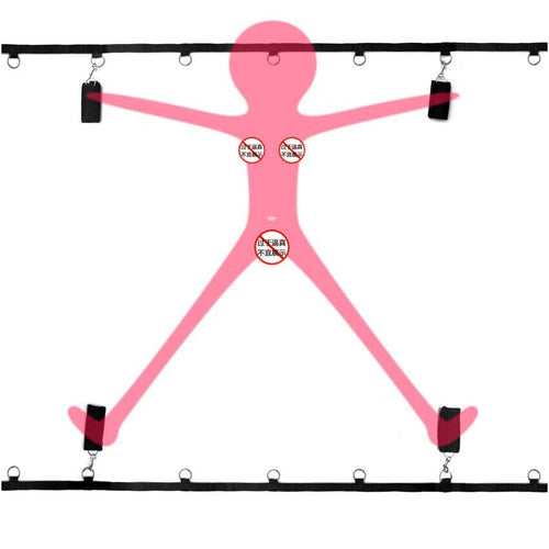 Hot-selling SM Adult Bed Bundled and Bound with A Word Strap Upgrade Version Adjustable Hand and Handcuffs Cosplay Sex Toys