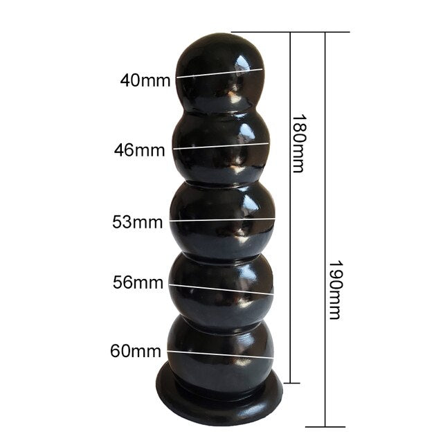 Huge Anal Plug Dildos Soft Beaded Anal Dilator with Suction Cup Stimulate Anus and Vagina Butt Plug Sex Toys for Women Gay Men