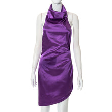Load image into Gallery viewer, INS 2022 Summer Sexy Backless Satin Mini Dress Club Party Outfits for Women Sleeveless Elegant Halter Prom Dresses Casual Vestid