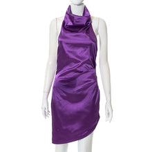 Load image into Gallery viewer, INS 2022 Summer Sexy Backless Satin Mini Dress Club Party Outfits for Women Sleeveless Elegant Halter Prom Dresses Casual Vestid