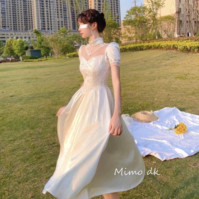 Ins Dress Female Student Korean Version of Super Fairy Ladies Summer Dress Female Summer High-end One-piece Long Fairy Skirt