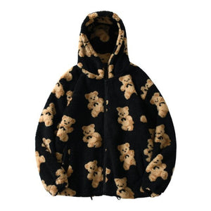 Jacket Woman Harajuku Two Sides Wear Y2k Lamb Wool Coat Women Pink 2023 Zipper Up Plush Stand Collar Warm Jackets Winter Clothes