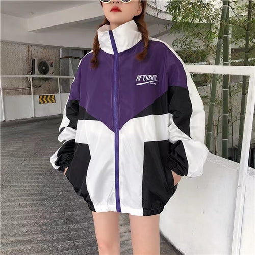 Jacket Women Harajuku Lamb Wool Y2k Bomber Fashion College Femme Uniform Varsity Baseball Jackets Female Oversized Streetwear