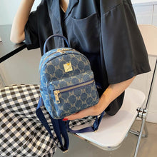 Load image into Gallery viewer, Jacquard pano retro carta designer de luxo pequena mochila para as mulheres  verão na moda meninas estudantes volta packs Ja