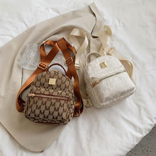 Load image into Gallery viewer, Jacquard pano retro carta designer de luxo pequena mochila para as mulheres  verão na moda meninas estudantes volta packs Ja