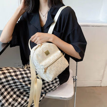 Load image into Gallery viewer, Jacquard pano retro carta designer de luxo pequena mochila para as mulheres  verão na moda meninas estudantes volta packs Ja