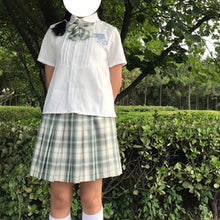 Load image into Gallery viewer, Japan Retro Green Plaid Skirts Women 2022 Preppy Style Uniforms Pleated Skirt Spring Mini Jupe High Waist All Match Faldas Mujer
