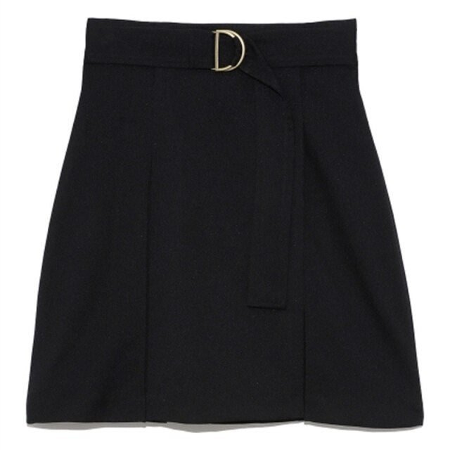 Japan Style Autumn Winter 2021 New Plaid Skirts Women High Waist Loose Elegant Femme Faldas Office Ladies Simple Sweet Jupe