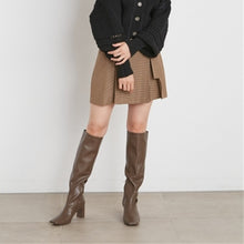 Load image into Gallery viewer, Japan Style Autumn Winter 2021 New Plaid Skirts Women High Waist Loose Elegant Femme Faldas Office Ladies Simple Sweet Jupe