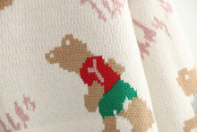 Load image into Gallery viewer, Japan Style Single Breasted Caytoon Kawaii Sweater Fall 2022 V-neck Cute Bear Knitted Cardigan Women Soft Loose Sueter Mujer