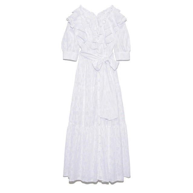 Japan Style Sweet Silm Bandage One Piece Fashion V-neck Vestido Feminino 2022 New Robe Elegant Chic Ruffles Design Dress Women