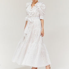 Load image into Gallery viewer, Japan Style Sweet Silm Bandage One Piece Fashion V-neck Vestido Feminino 2022 New Robe Elegant Chic Ruffles Design Dress Women