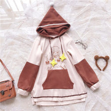 Load image into Gallery viewer, Japanes Sweet Cartoon Kawaii Hoodies Fall Women 2022 New Cute Fleece Hoodie Sweet Pockets Autumn Hooded Thick Sweatshirts