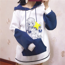 Load image into Gallery viewer, Japanes Sweet Cartoon Kawaii Hoodies Fall Women 2022 New Cute Fleece Hoodie Sweet Pockets Autumn Hooded Thick Sweatshirts