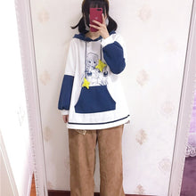 Load image into Gallery viewer, Japanes Sweet Cartoon Kawaii Hoodies Fall Women 2022 New Cute Fleece Hoodie Sweet Pockets Autumn Hooded Thick Sweatshirts