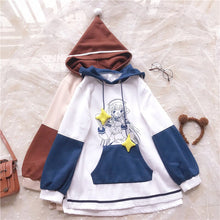 Load image into Gallery viewer, Japanes Sweet Cartoon Kawaii Hoodies Fall Women 2022 New Cute Fleece Hoodie Sweet Pockets Autumn Hooded Thick Sweatshirts