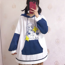 Load image into Gallery viewer, Japanes Sweet Cartoon Kawaii Hoodies Fall Women 2022 New Cute Fleece Hoodie Sweet Pockets Autumn Hooded Thick Sweatshirts