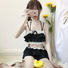 Load image into Gallery viewer, Japanese 2 PCS Cosplay Swimwear Sets Cute Girl Sweet Sexy Was Thin And Conservative Split Skirt Swimsuit Female Kawaii Underwear
