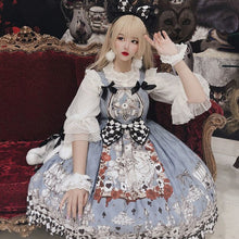 Load image into Gallery viewer, Japanese Gothic Lolita Dress Girls Vintage Dark Funeral Lolita Jsk Dress Women Harajuku Cool Sleeveless Punk Suspender Dresses