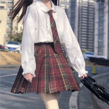 Load image into Gallery viewer, Japanese JK Blouses for Women Long Sleeve White Tops Uniform Femme Sweet Fungus Edge Cute Shirts Spring 2022 Mori Girl