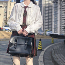 Load image into Gallery viewer, Japanese JK Blouses for Women Long Sleeve White Tops Uniform Femme Sweet Fungus Edge Cute Shirts Spring 2022 Mori Girl