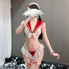 Load image into Gallery viewer, Japanese Kawaii Lolita Uniform Sexy Sailor Maid Cosplay Lingerie Bikini Lace Top Panties for Women Sailor School Girl Outfits