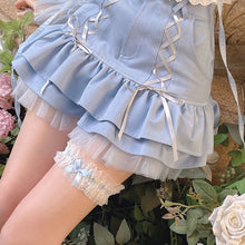 Load image into Gallery viewer, Japanese Kawaii Mini Skirt Women Summer Casual Designer Elegant Lolita Sexy Skirt High Waist Lace Bandage Y2k Sweet Skirt 2021
