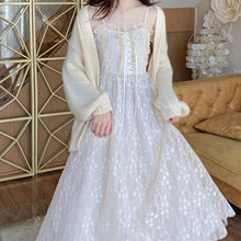 Load image into Gallery viewer, Japanese Kawaii Strap Fairy Dress Women Elegant Sweet Retro Lace Bandage Party Dress Female Gauze Pretty Chic Ball Gown 2021 New