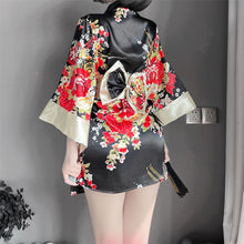 Load image into Gallery viewer, Japanese Kimono Hot Uniform Sexy Cosplay Outfit for Women Traditional Style Robe Yukata Costumes Pajamas Soft Silk Belt 3pcs Set