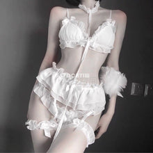 Load image into Gallery viewer, Japanese Lolita Sleepwear Women Sexy Lingerie Set Cute Girl Ruffles Lace Underwear Kawaii Babydoll Pajamas Set Cosplay Costumes