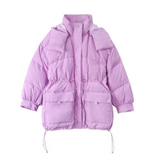 Load image into Gallery viewer, Japanese New Hooded Loose Woman Parkas Simple Solid Color Casual All Match Winter Coat Women Sweet Elegant Warm Jacket Women