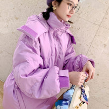 Load image into Gallery viewer, Japanese New Hooded Loose Woman Parkas Simple Solid Color Casual All Match Winter Coat Women Sweet Elegant Warm Jacket Women