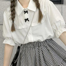 Load image into Gallery viewer, Japanese Plaid Lolita Skirt Women Bow Designer Korean Elegant Party Lolita Skirt Summer 2021 Casual Lace Chic Beach Sweet Skirt