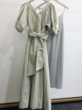 Load image into Gallery viewer, Japanese Sexy Elegant V Neck Woman Dress Design Back Lace-up Slim Waist A Line Vestidos 2022 Summer New Sundress Party Maxi Robe