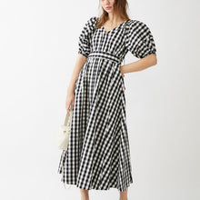 Load image into Gallery viewer, Japanese Sexy Elegant V Neck Woman Dress Design Back Lace-up Slim Waist A Line Vestidos 2022 Summer New Sundress Party Maxi Robe