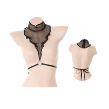 Load image into Gallery viewer, Japanese Sexy Lingerie Patent Leather Little Devil Lace-up Bundled Split Bra Suit Elf Bat Cosplay Swimsuit Uniform Lolita Bikini