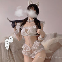 Load image into Gallery viewer, Japanese Sexy Lingerie Uniformes Lace Underwear Student Temptation Cat Outfits Anime Cosplay Halloween Costumes for Women