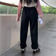 Load image into Gallery viewer, Japanese Sweet Kawaii Loose Pants Mori Girl Elastic Waist Cartoon Cute Trousers Spring Casual Ankle Tied Pantalones Mujer 2022