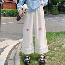 Load image into Gallery viewer, Japanese Sweet Kawaii Loose Pants Mori Girl Elastic Waist Cartoon Cute Trousers Spring Casual Ankle Tied Pantalones Mujer 2022