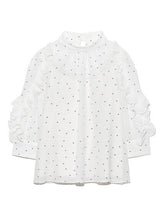 Load image into Gallery viewer, Japanese Sweet Ruffles Sleeve Woman Shirts Elegant Office Lady Autumn 2021 New Women Blouse Stand Collar Loose Moda Blusas Mujer