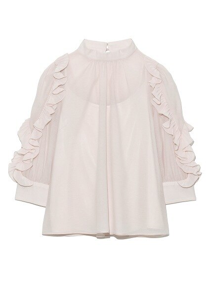 Japanese Sweet Ruffles Sleeve Woman Shirts Elegant Office Lady Autumn 2021 New Women Blouse Stand Collar Loose Moda Blusas Mujer