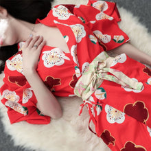 Load image into Gallery viewer, Japanese Traditional Woman Long Kimono Cardigan Cosplay Traditional Geisha Robe Vintage Clothes Polyester Sexy Kimono Lingerie