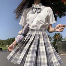 Load image into Gallery viewer, Japanese Women Jk Skirts High Waist Students School Uniform Pleated A-Line Mini Plaid Harajuku Preppy Skirts