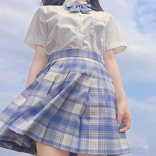 Load image into Gallery viewer, Japanese Women Jk Skirts High Waist Students School Uniform Pleated A-Line Mini Plaid Harajuku Preppy Skirts