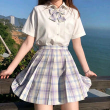 Load image into Gallery viewer, Japanese Women Jk Skirts High Waist Students School Uniform Pleated A-Line Mini Plaid Harajuku Preppy Skirts