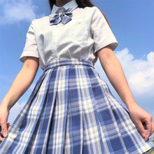 Load image into Gallery viewer, Japanese Women Jk Skirts High Waist Students School Uniform Pleated A-Line Mini Plaid Harajuku Preppy Skirts