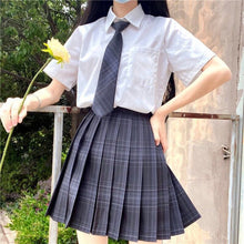 Load image into Gallery viewer, Japanese Women Jk Skirts High Waist Students School Uniform Pleated A-Line Mini Plaid Harajuku Preppy Skirts