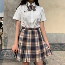 Load image into Gallery viewer, Japanese Women Jk Skirts High Waist Students School Uniform Pleated A-Line Mini Plaid Harajuku Preppy Skirts