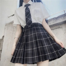 Load image into Gallery viewer, Japanese Women Jk Skirts High Waist Students School Uniform Pleated A-Line Mini Plaid Harajuku Preppy Skirts