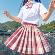 Load image into Gallery viewer, Japanese Women Jk Skirts High Waist Students School Uniform Pleated A-Line Mini Plaid Harajuku Preppy Skirts